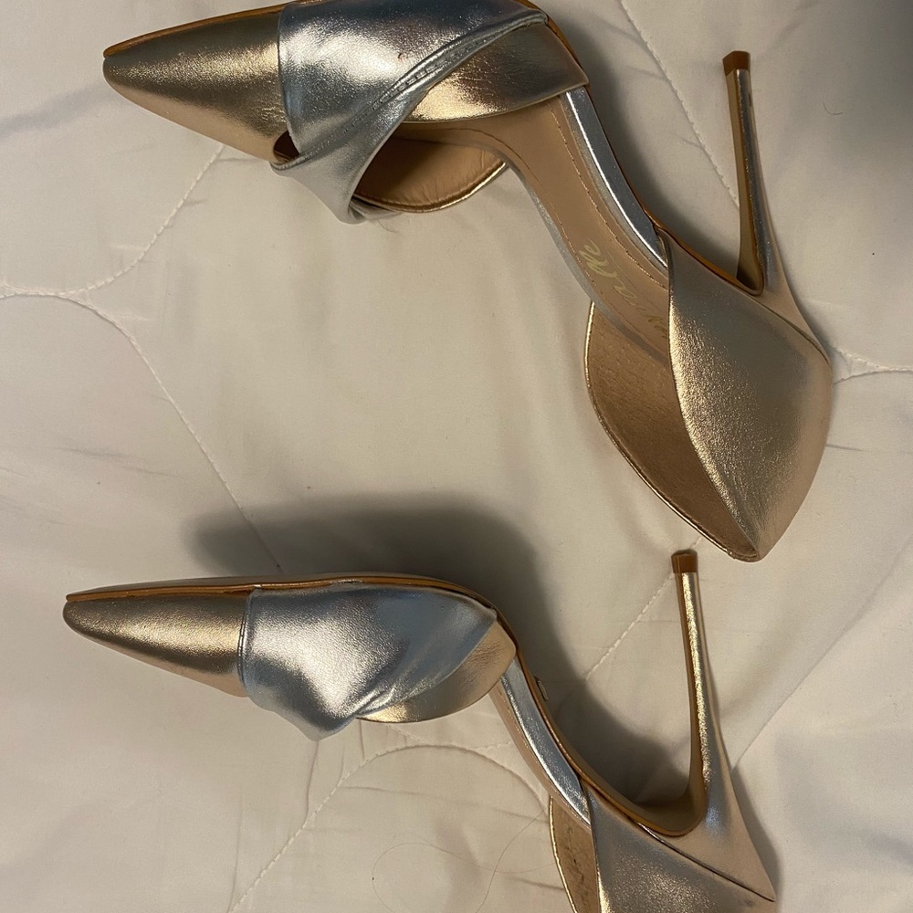 Shoes - silver and gold